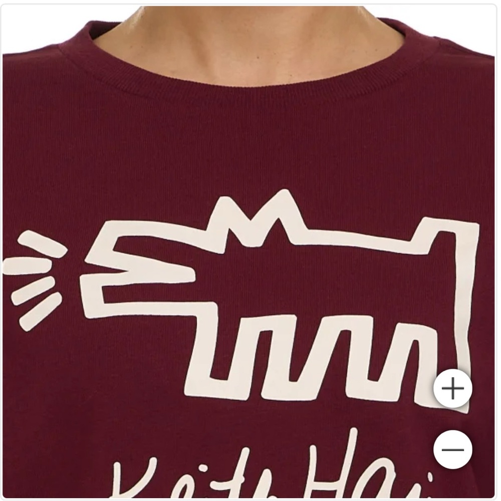 NWT Keith Haring Women's Burgundy Lounge Set - Picture 4 of 5